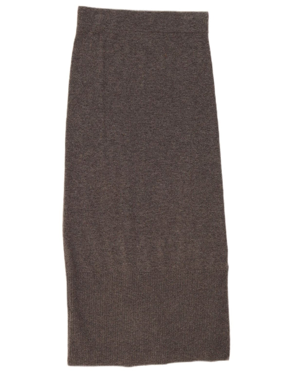 Massimo Dutti ženska pletena maksi suknja UK 6 XS W25 siva vuna