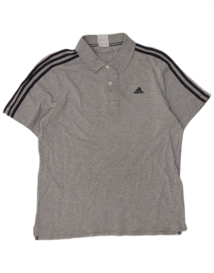 ADIDAS muška polo majica srednje sivi pamuk