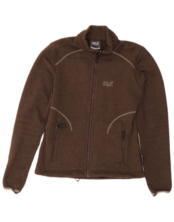 JACK WOLFSKIN Ženska gornja jakna trenirke UK 10 Mali smeđi poliester