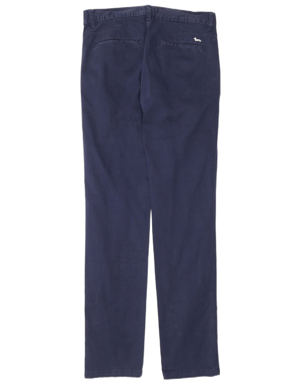 Harmont & Blaine Mens Slim Chino Trousers W32 L34 Navy Blue
