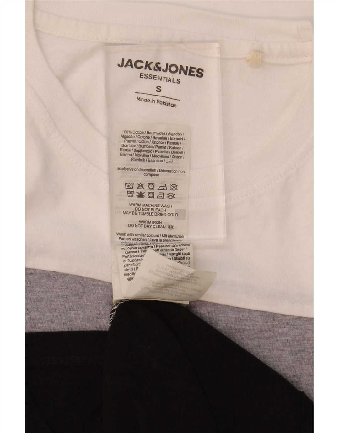 JACK & JONES Mens Graphic T-Shirt Top Small Multicoloured Colourblock Vintage Jack & Jones and Second-Hand Jack & Jones from Messina Hembry 