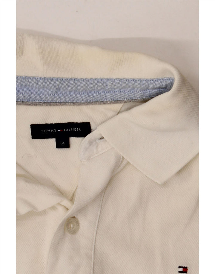 TOMMY HILFIGER Polo majica za dječake 13-14 godina Bijela