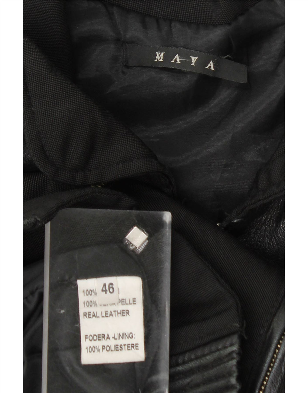 Vintage ženska bomber jakna IT 46 velika crna koža
