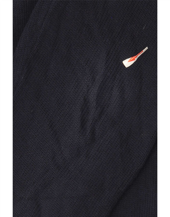 Srednje tamnoplavi muški džemper s okruglim izrezom Massimo Dutti