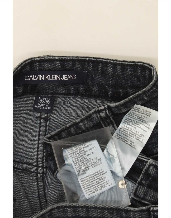 Calvin Klein muške ravne traperice W32 L32 sivi pamuk