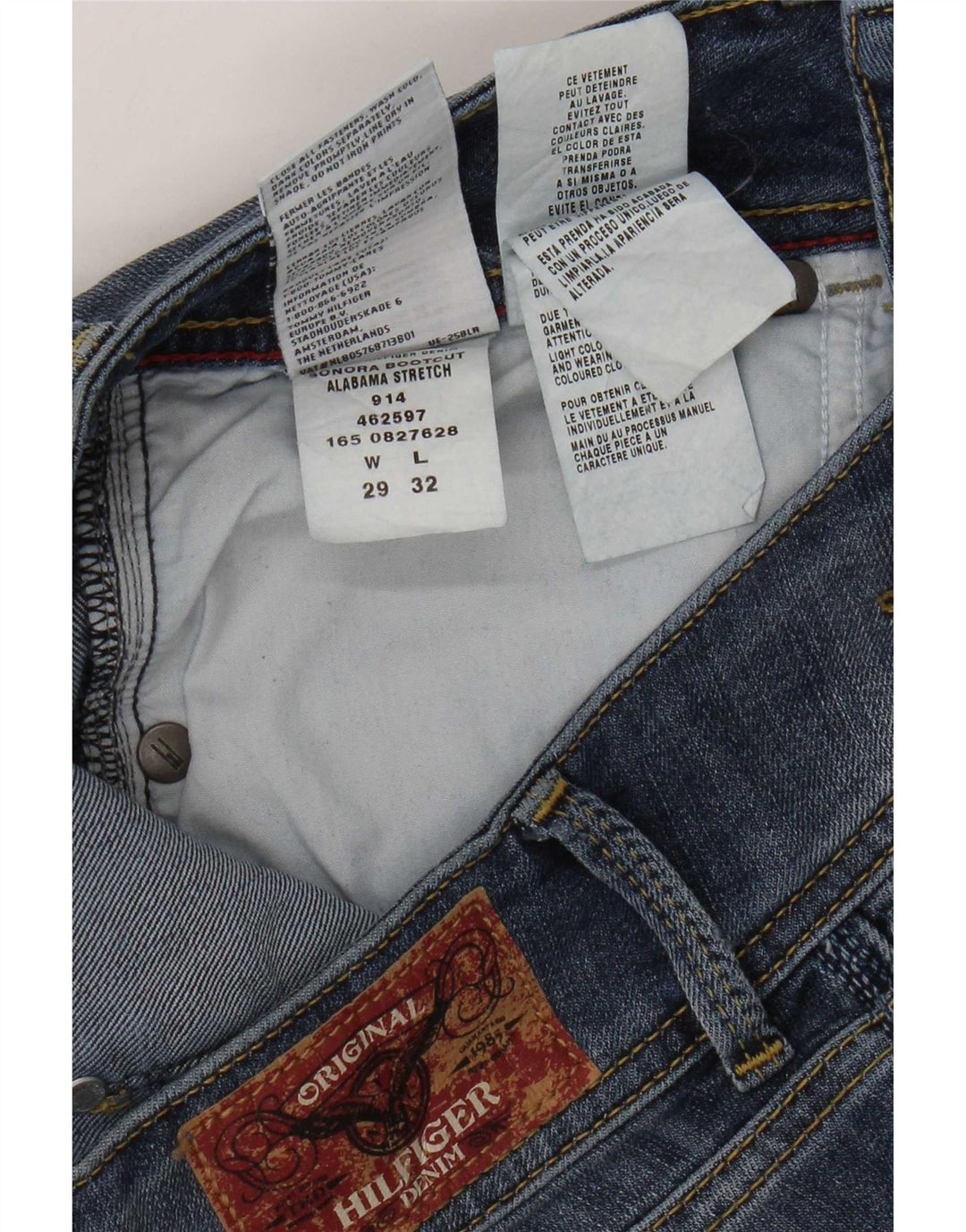 Ženske lepršave traperice Tommy Hilfiger W29 L32 plavi pamuk