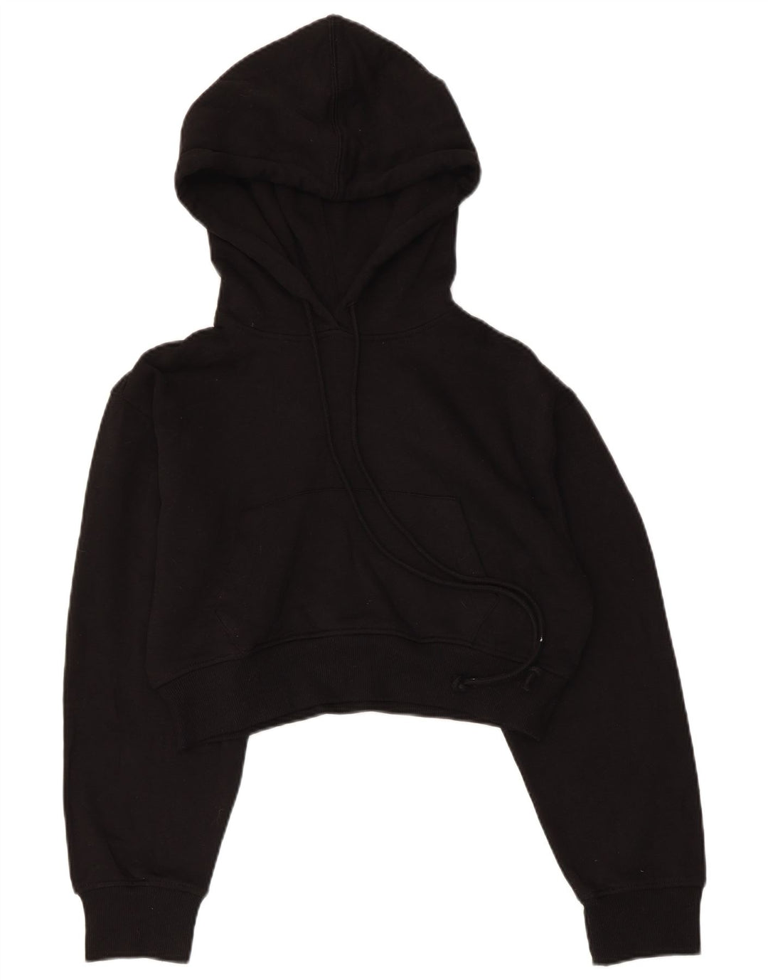 ZARA ženski kratki džemper s kapuljačom UK 10 Mali crni poliester