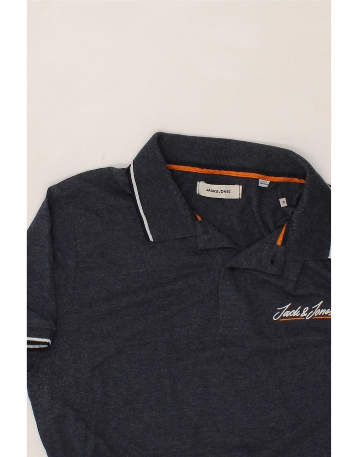 JACK & JONES Mens Polo Shirt Small Navy Blue Cotton Vintage Jack & Jones and Second-Hand Jack & Jones from Messina Hembry 