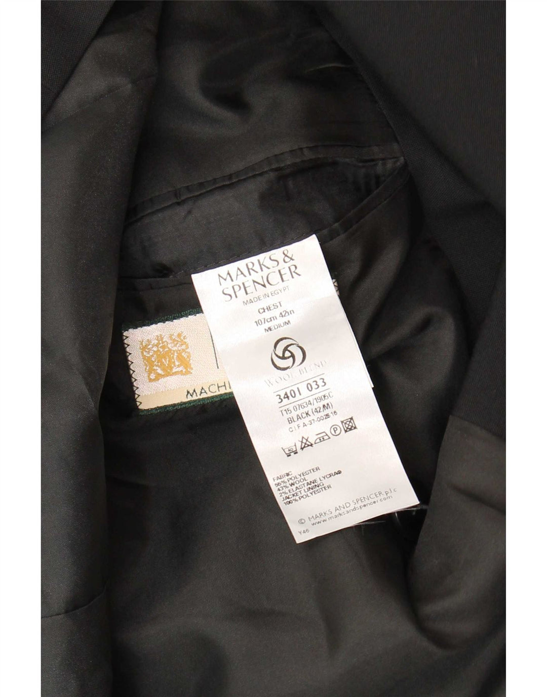 Marks & Spencer muška jakna s dvostrukim kopčanjem UK 42 velika crna