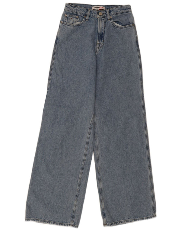 Tommy Hilfiger ženske traperice širokih nogavica visokog struka W24 L30 plavi pamuk