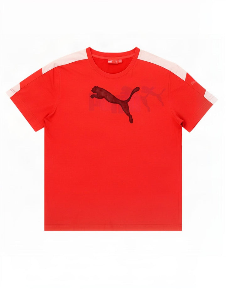 Puma muška majica s grafičkim motivima srednje crvene boje