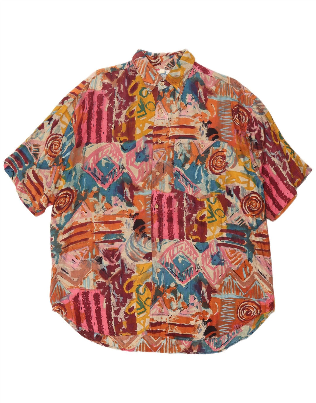 AVANTI muška košulja kratkih rukava XL višebojna geometrijska viskoza