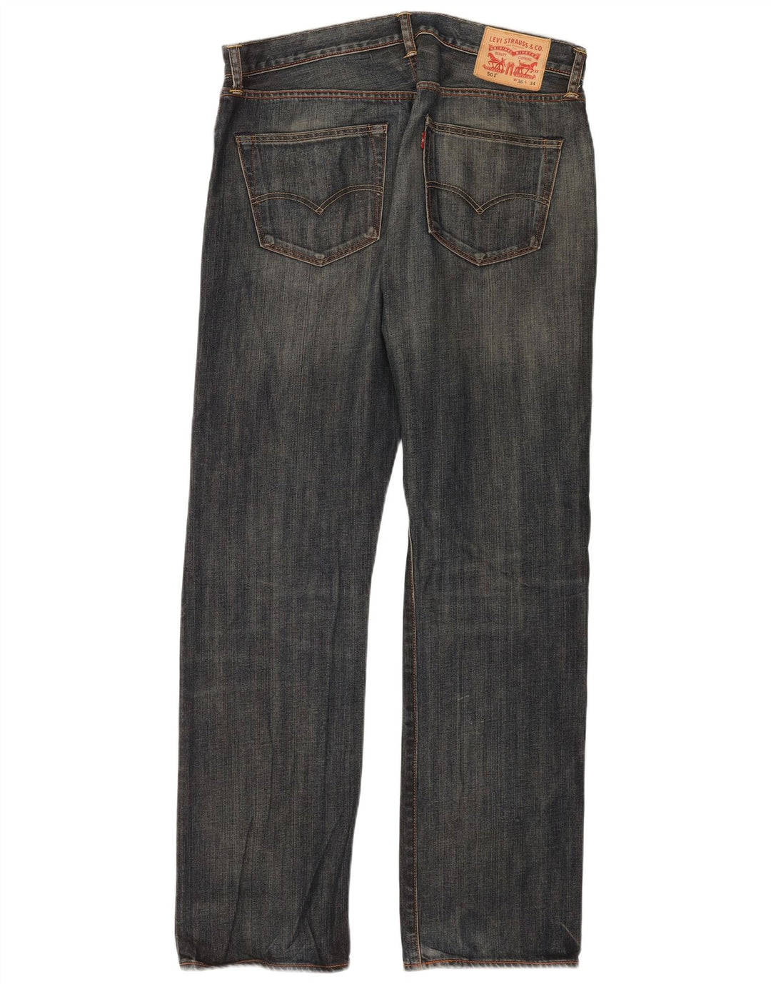 Levi's muške 501 ravne traperice W36 L34 plavi pamuk