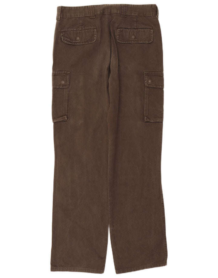 Vintage muške ravne kargo hlače W34 L30 Kaki pamuk