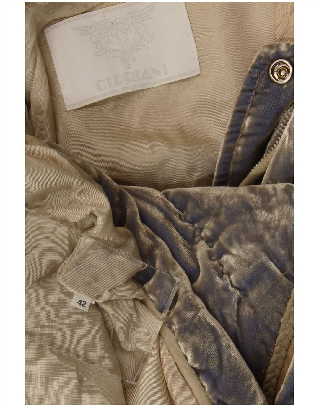 Cipriani ženska baršunasta podstavljena jakna IT 42 srednje plava