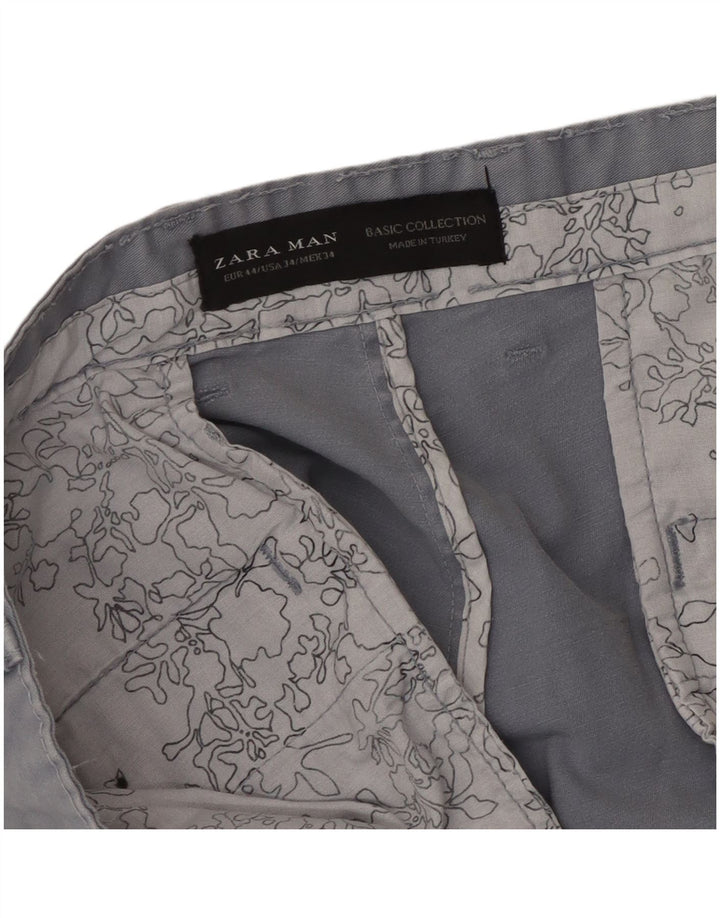 Zara muške ravne chino hlače EU 44 Large W34 L29 Plave
