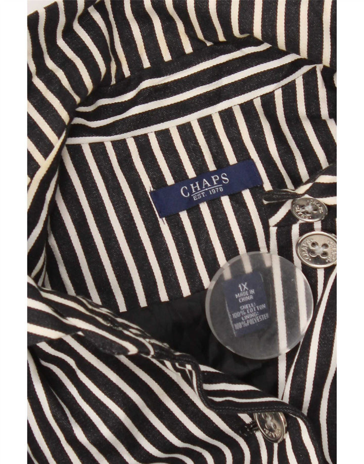 Chaps ženski sako sa 3/4 rukava i 6 gumba UK 18 XL tamnoplava na pruge