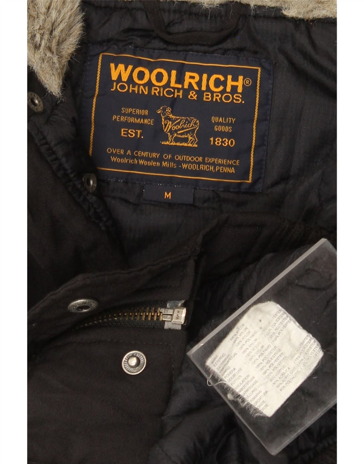WOOLRICH Muška bomber jakna s kapuljačom UK 38 Srednji crni najlon