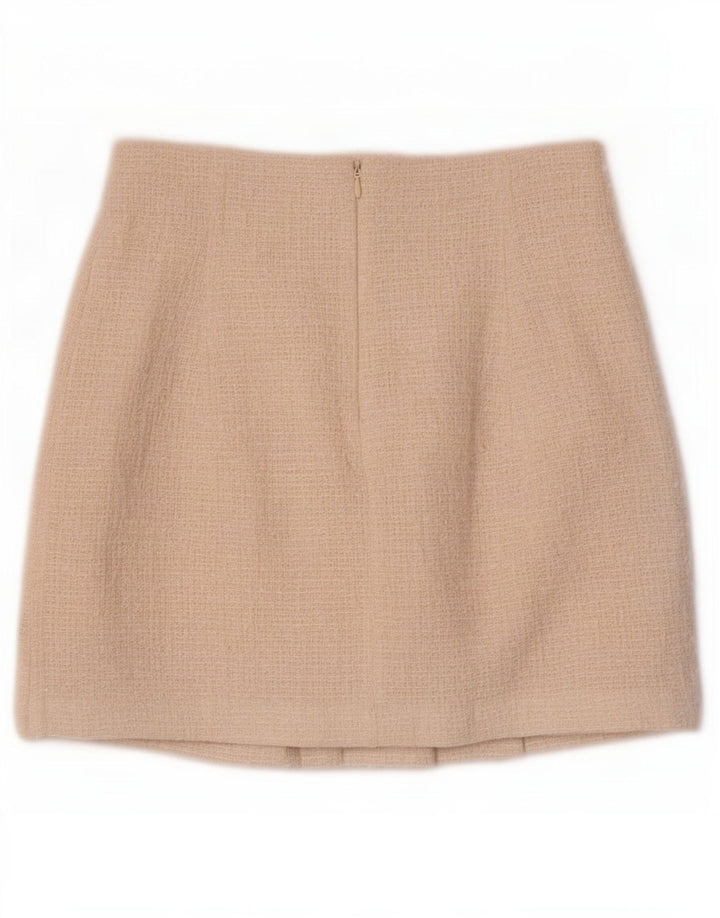 Zara ženska mini suknja XS W24 tamnobijeli poliester