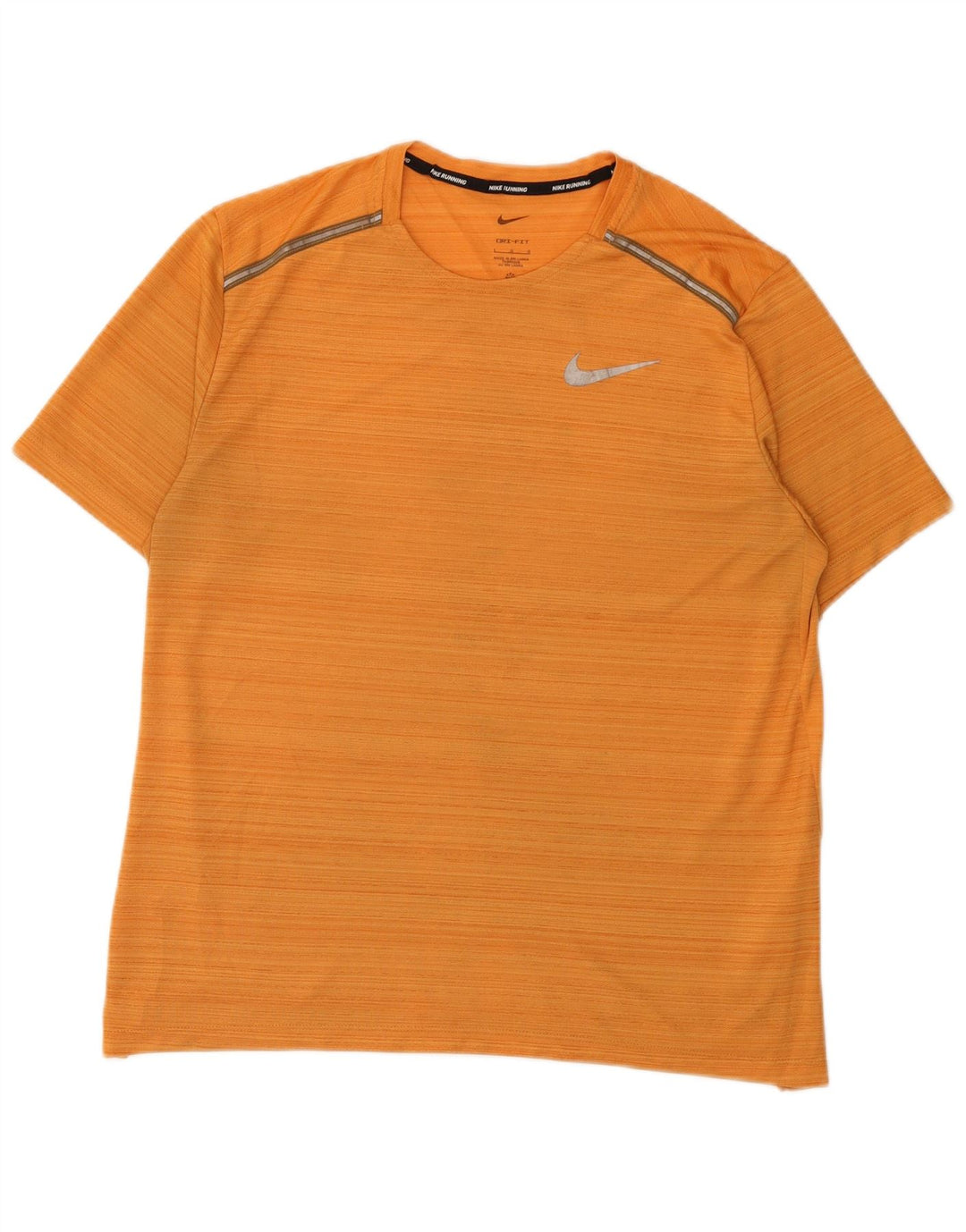 Nike Dri Fit majica s velikim narančastim prugama od poliestera