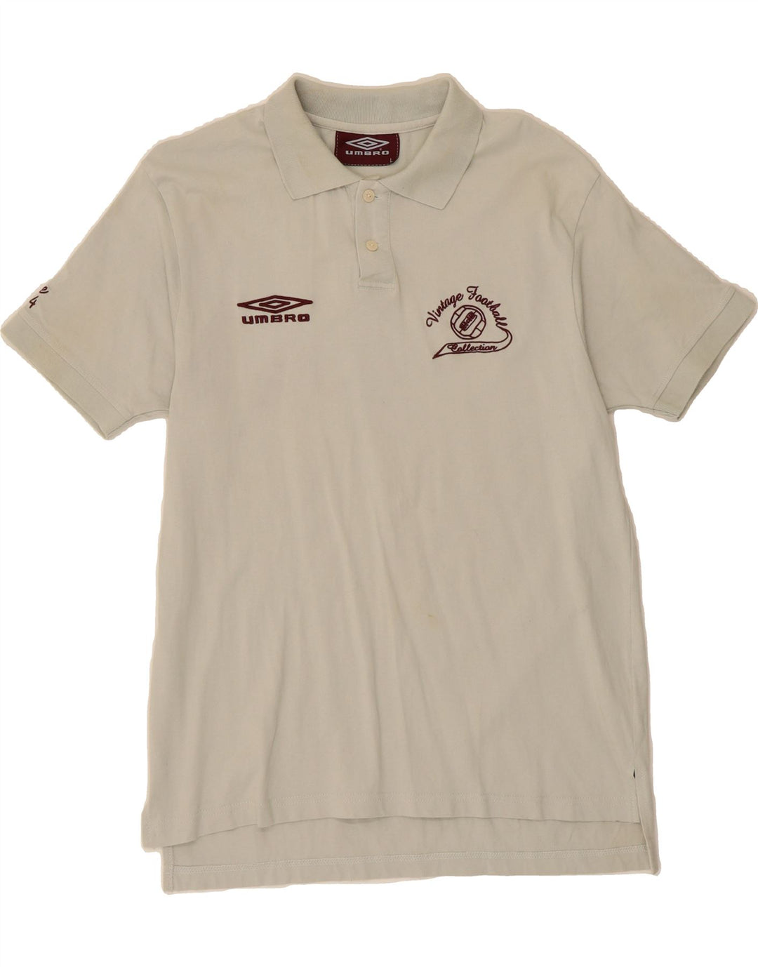 UMBRO Mens Polo Shirt Large Grey Cotton Vintage Umbro and Second-Hand Umbro from Messina Hembry 