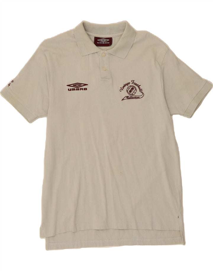 UMBRO Mens Polo Shirt Large Grey Cotton Vintage Umbro and Second-Hand Umbro from Messina Hembry 