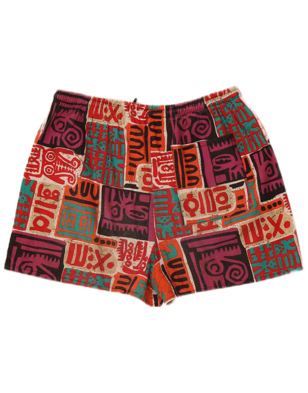 Vintage muške kratke hlače XL W38 Raznobojni patchwork pamuk