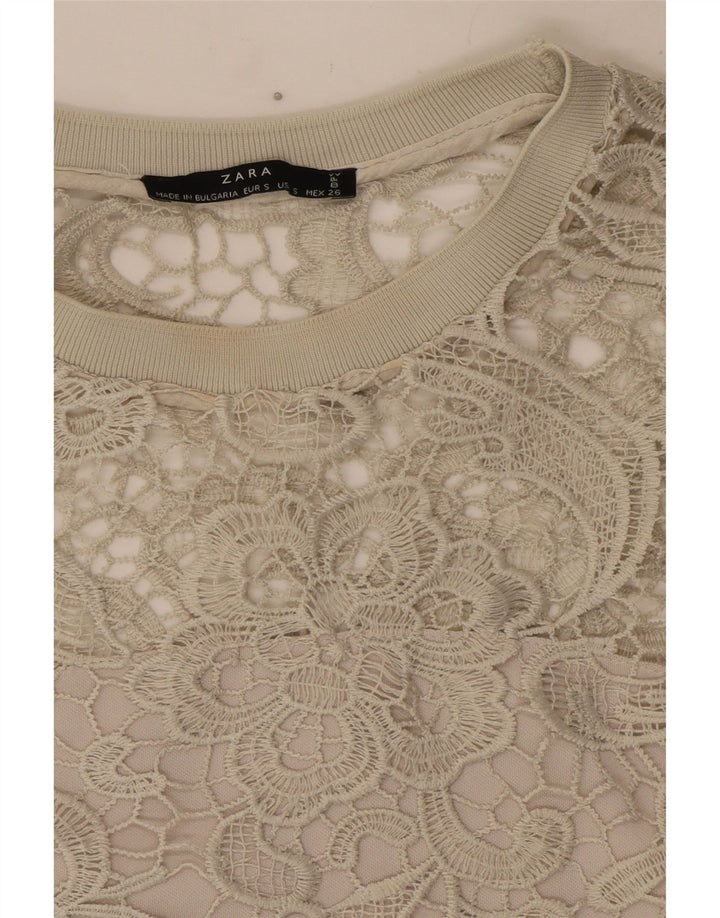 Zara ženska bluza Top UK 10 Small Grey Floral