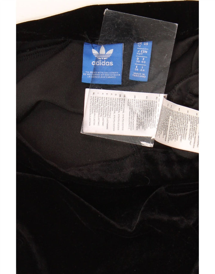 Adidas ženske tajice od velura UK 12 Srednje crni poliester