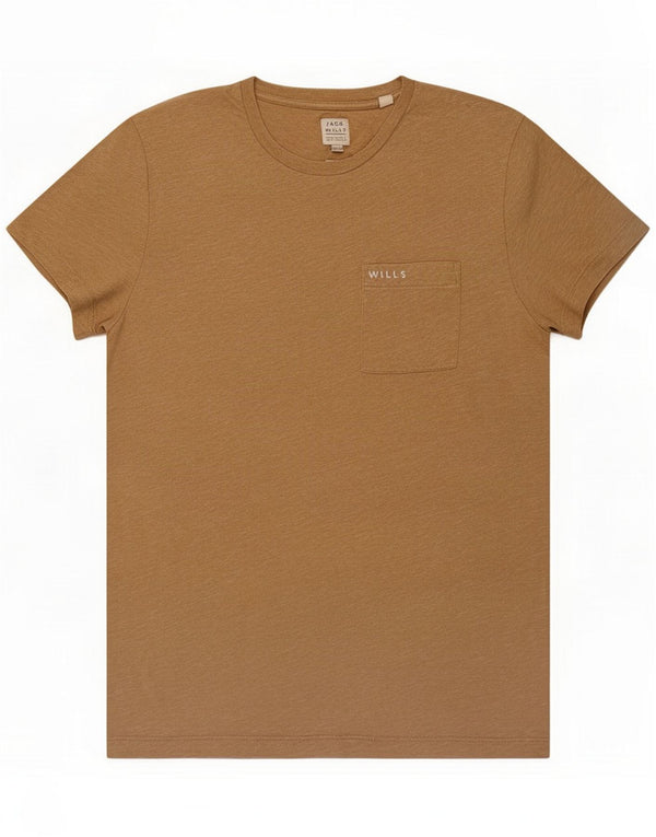 Jack Wills Muška majica kratkih rukava Medium Beige Cotton