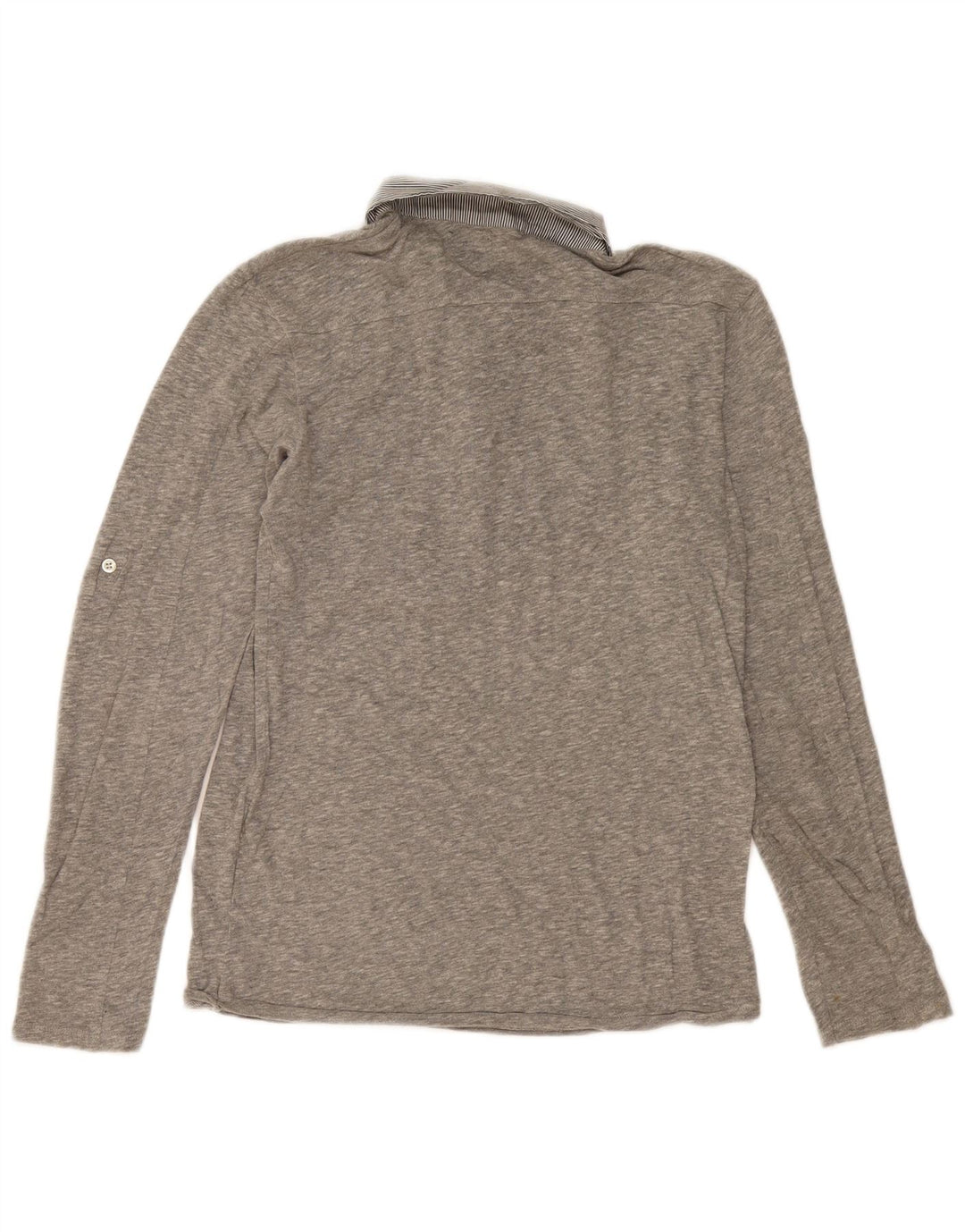 Zara muška polo majica dugih rukava srednje siva s pjegama