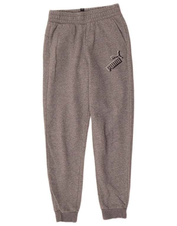 PUMA Boys Graphic Trenirka Hlače Joggers 13-14 Years Grey