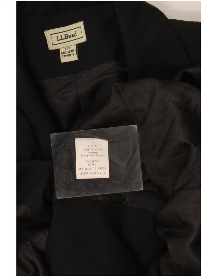 L.L.Bean ženski sako sa 3 gumba US 14 XL crni poliester