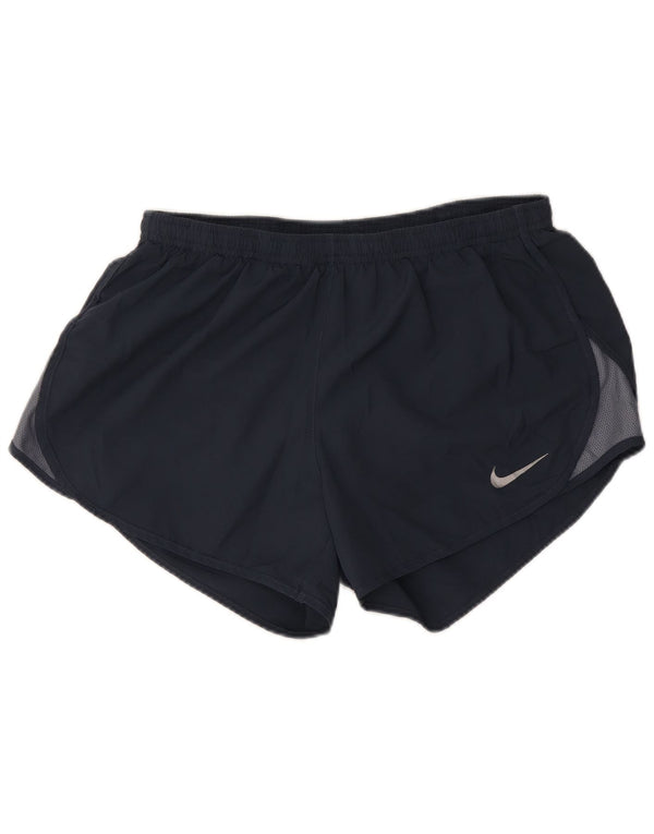 Nike Ženske Dri Fit Sportske kratke hlače UK 8 Male tamnoplave poliesterske boje