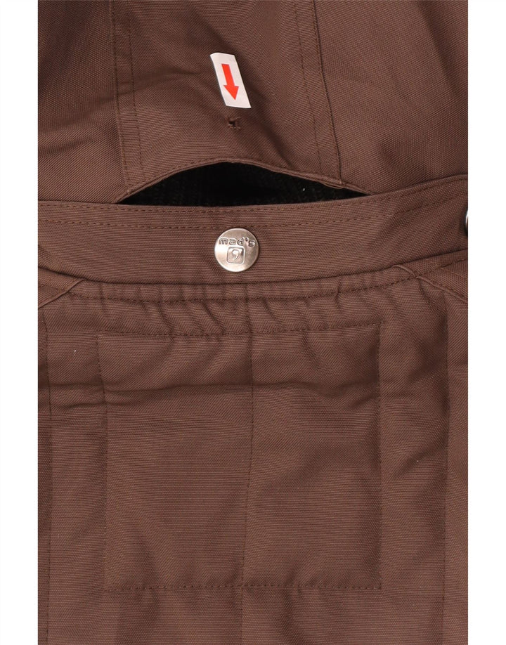 Vintage muška bomber jakna s kapuljačom UK 38 srednje smeđi poliester u boji