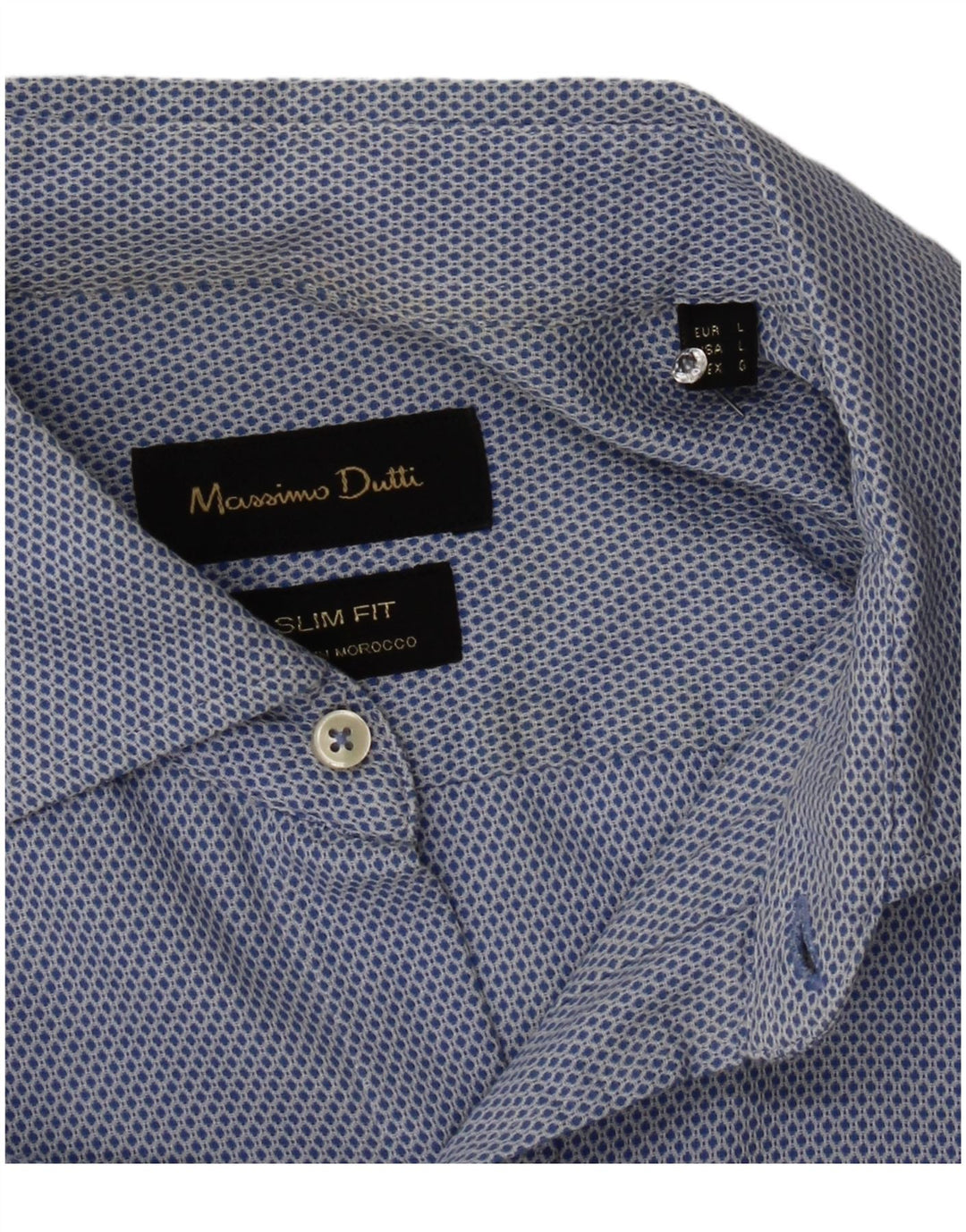 Massimo Dutti muška uska košulja velikog plavog geometrijskog oblika