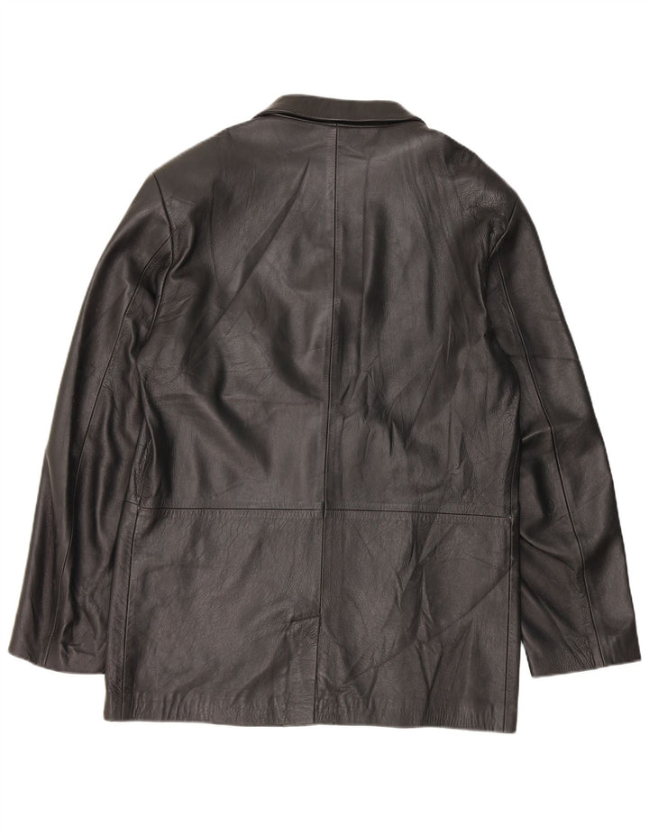 Vintage muška kožna jakna IT 52 XL crna