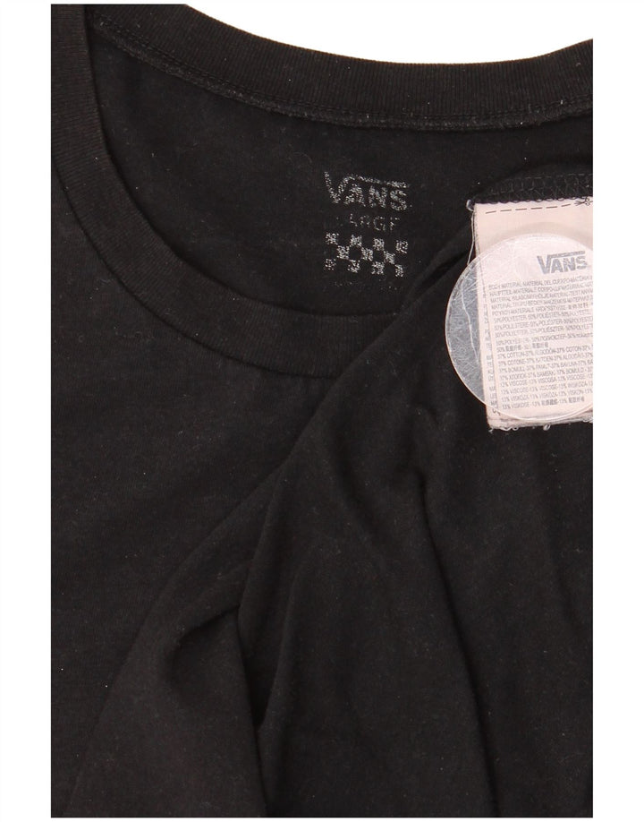 Vans ženska majica kratkih rukava s grafičkim motivima UK 16 veliki crni poliester