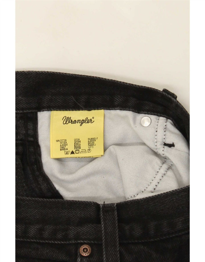 Muške traperice Wrangler Bootcut W34 L27 crni pamuk