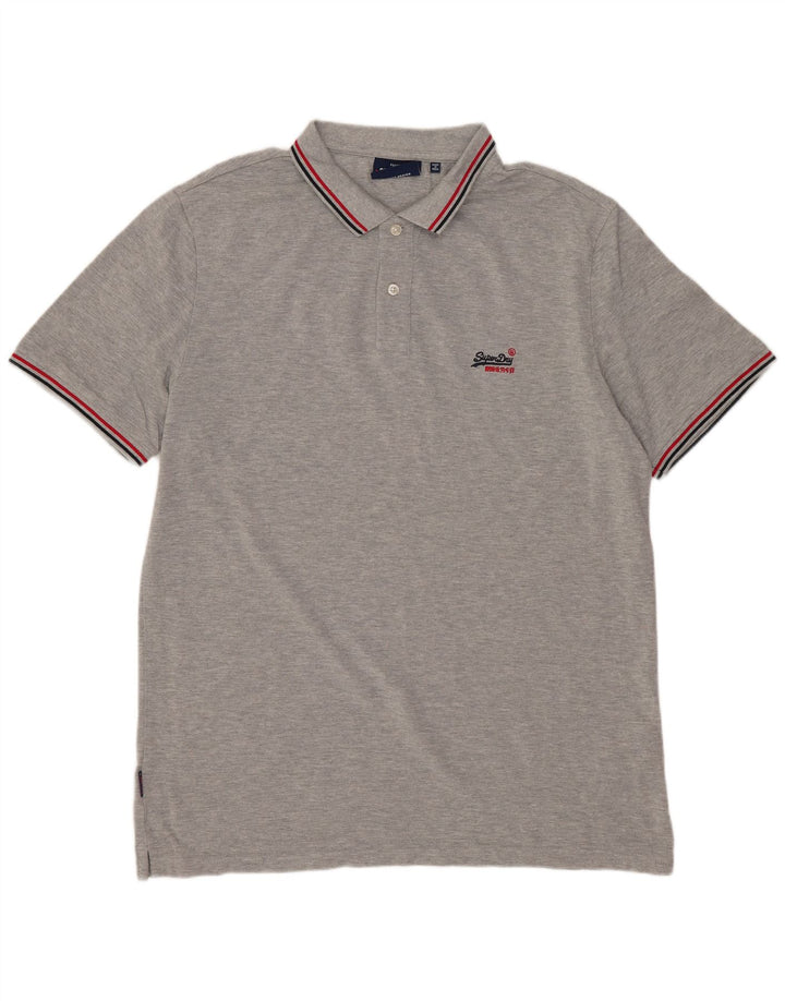 SUPERDRY muška polo majica 2XL sivi pamuk