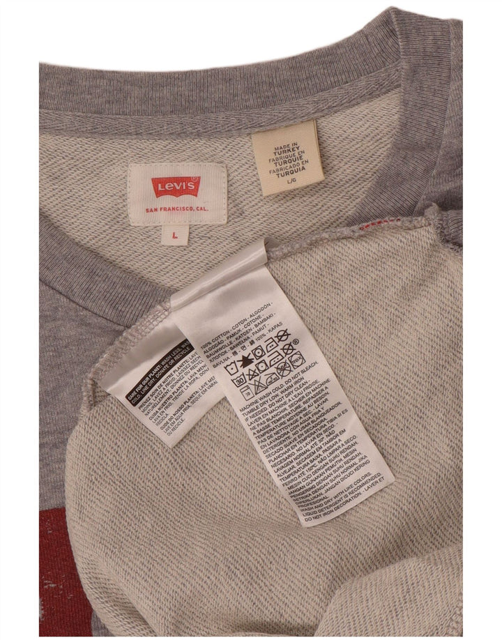 Levi's muška majica s grafičkim motivima, veliki sivi flekasti pamuk