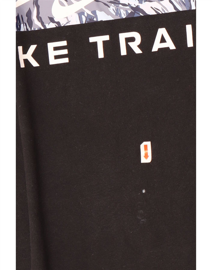 Nike Dri Fit Graphic T-Shirt Top Large Black Cotton
