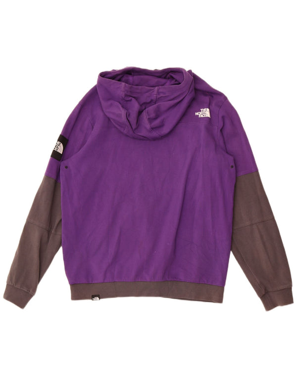The North Face muška majica s kapuljačom s kapuljačom, veliki ljubičasti pamuk
