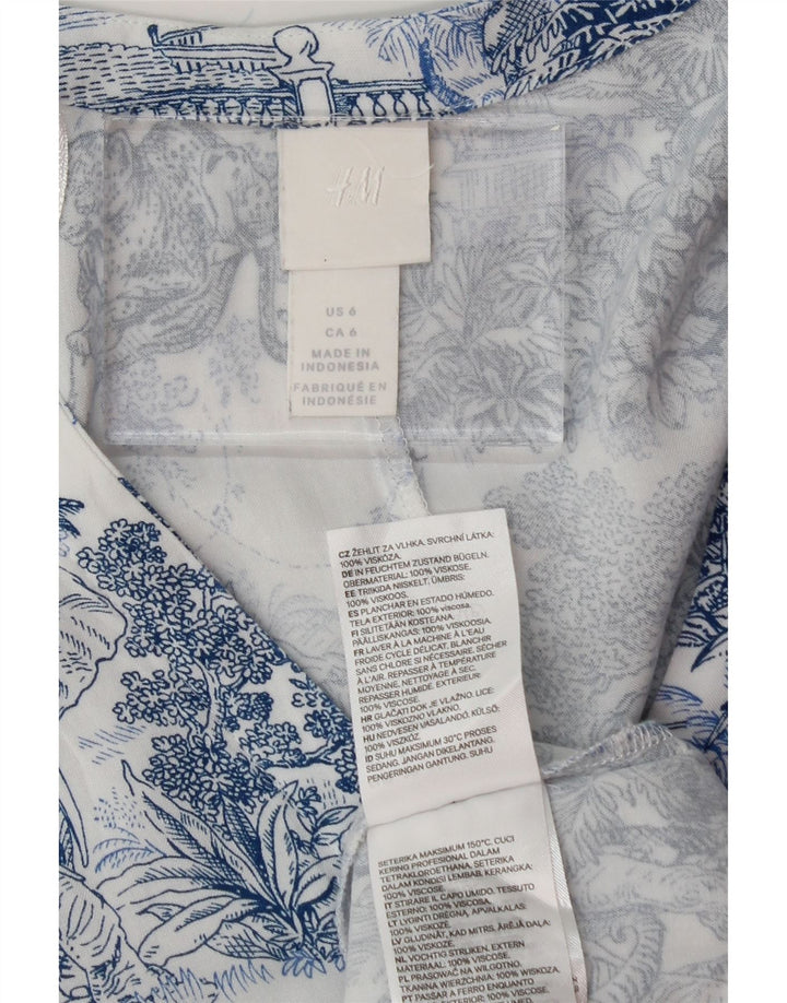 H&M Womens Maxi Dress US 6 Medium Blue Floral Viscose Vintage H&M and Second-Hand H&M from Messina Hembry 