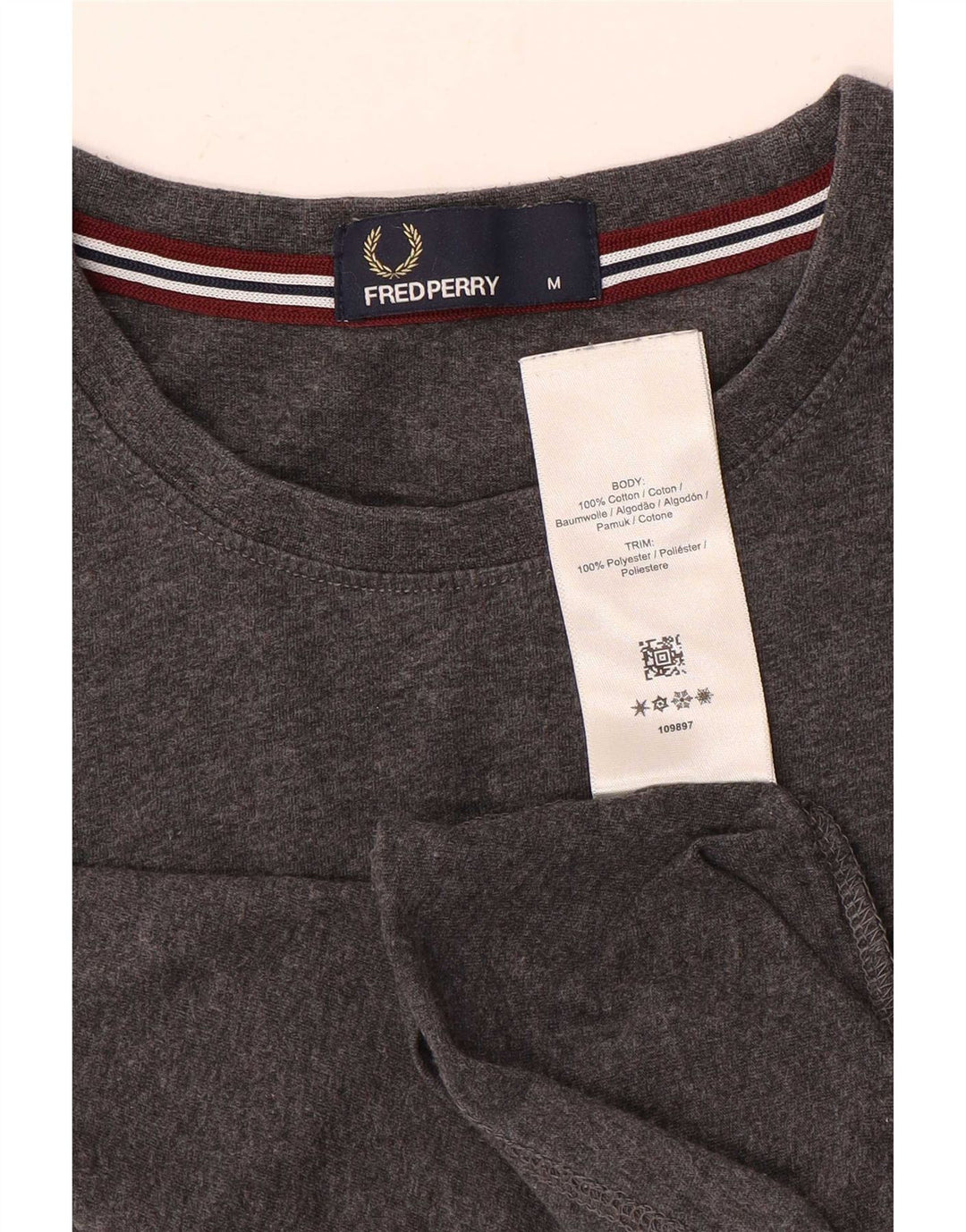 Fred Perry muška majica kratkih rukava Srednje sivi flekasti pamuk