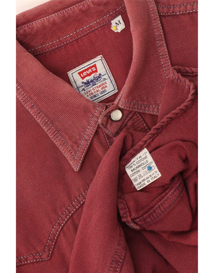 Levi's muška zapadnjačka košulja Srednje tamnocrveni pamuk