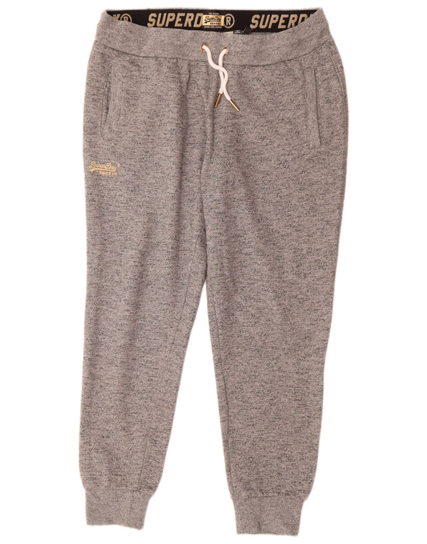 Superdry Ženska trenirka Hlače Joggers UK 16 Veliki sivi flekasti pamuk