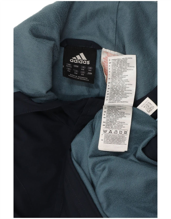 ADIDAS Anorak kišna jakna s kapuljačom za dječake 13-14 godina tamnoplava poliester