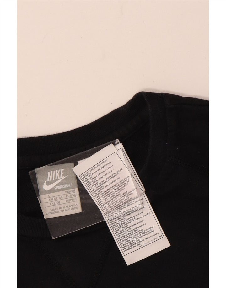 NIKE muška trenirka s grafičkim motivima UK 42/44 veliki crni pamuk