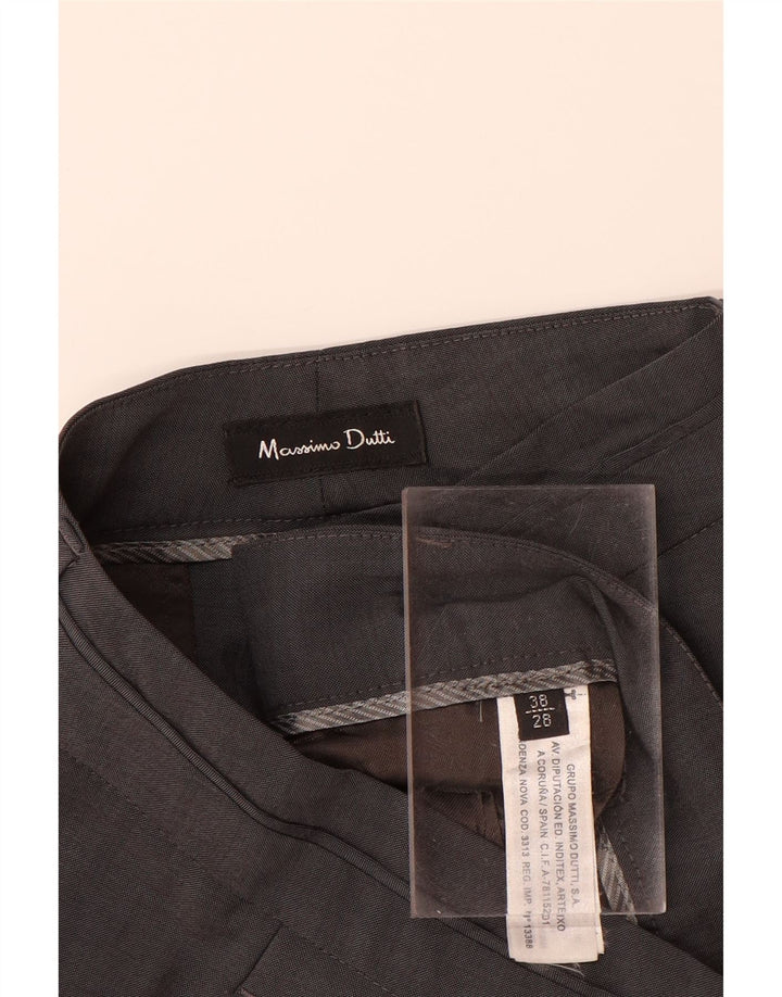 MASSIMO DUTTI ženske hlače ravnog odijela EU 38 male W28 L33 sive vune